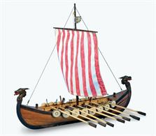 The Viking ship is here! For Artesanía Latina it is a pride to present it because it was the first of the models that was created for novice modellers more than twenty years ago. But now we've redesigned it! Enjoy the Viking modeling kit and get started in this wonderful hobby if you are a beginner or if you're an expert!Length: 293mm. Skill Level 1. Plank on frame construction.