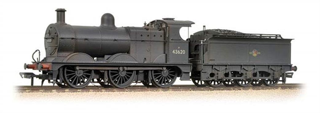 Bachmann OO 31-628DC BR 43620 ex-LMS Class 3F 0-6-0 BR Black Late Crest Weathered DCC OnBoard