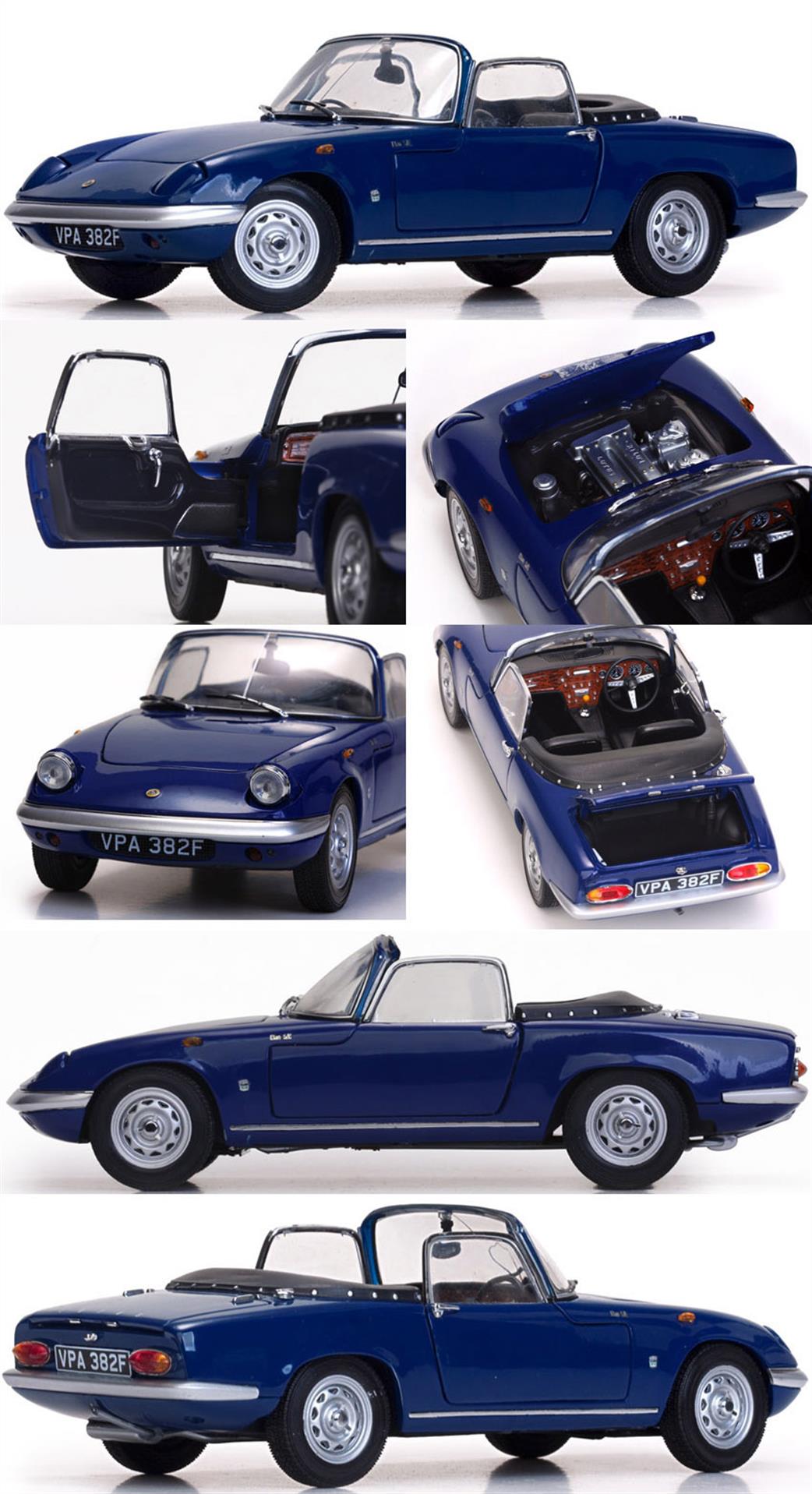 Sunstar/Chrono 1/18 4055 Lotus Elan SE Roadster Convertible Blue