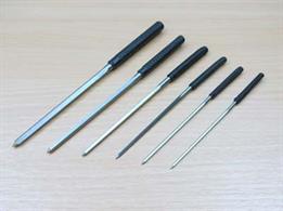 703-02 6pc Cutting Broach set in walletCovers sizes: 0.65 - 2mm with fitted handle.    