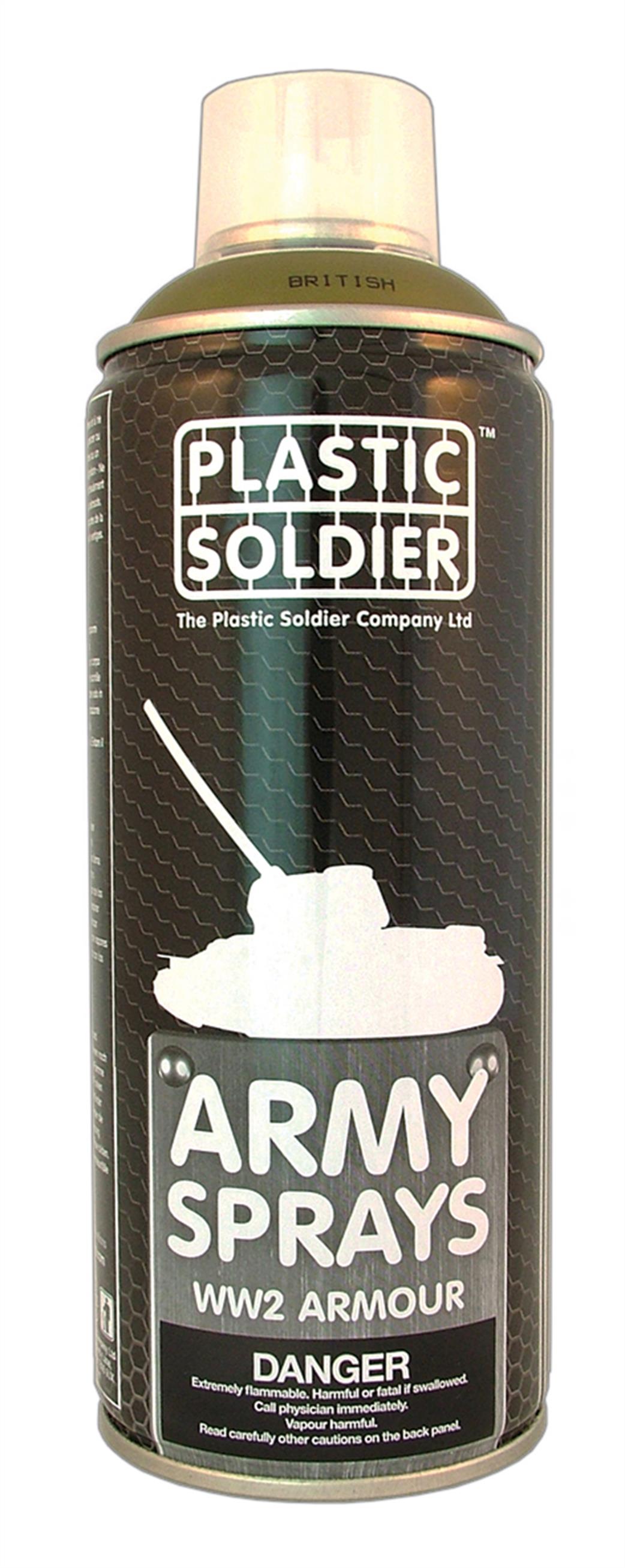 Plastic Soldier SP004 British WW2 Tank Khaki Spray Paint 400ml Can