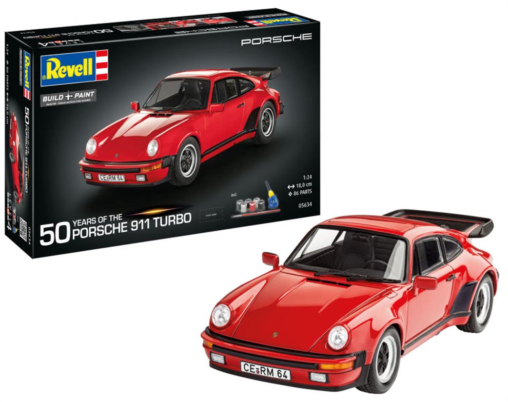 Revell 1/24 05634 Gift Set Porsche 911 Turbo 50th Anniversary