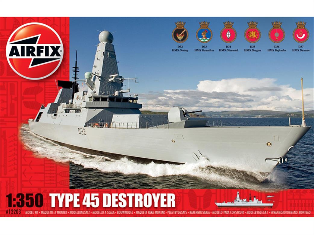 Airfix 1/350 A12203 Royal Navy Type 45 Destroyer Kit