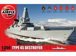Airfix A12203 1/350th Royal Navy Type 45 Destroyer KitNumber of Parts 203   Length 436mm   Width 60mm