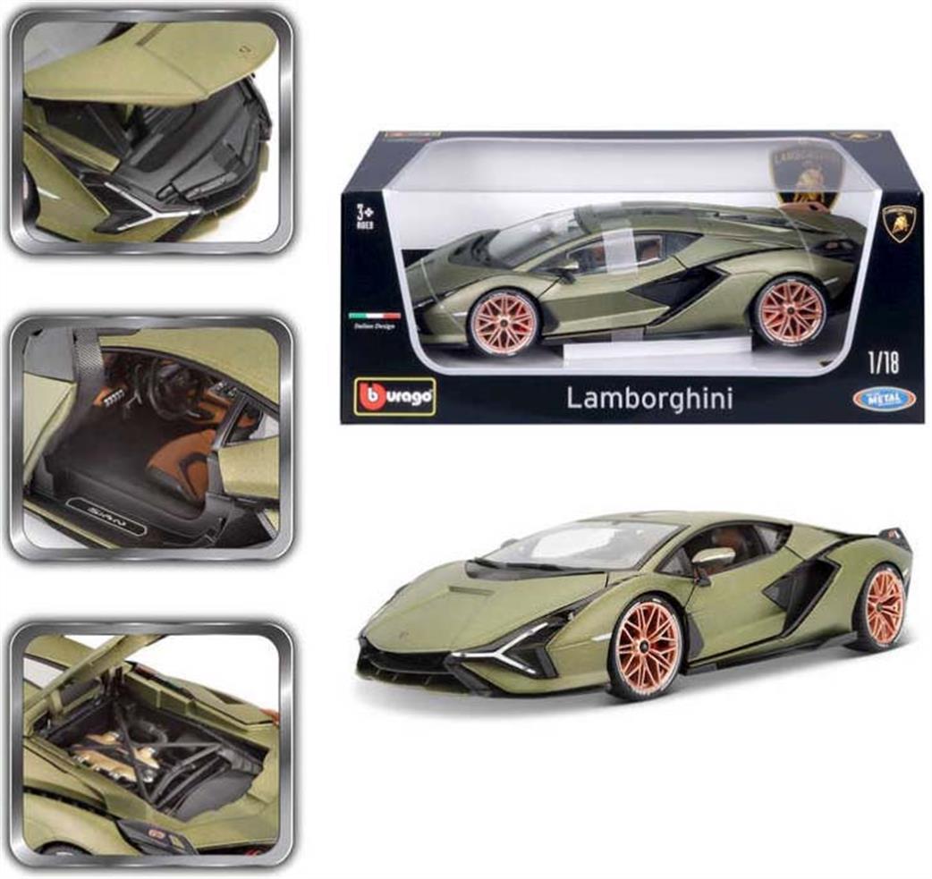 Burago 1/18 B18-11046 Lamborghini Sian Diecast Model