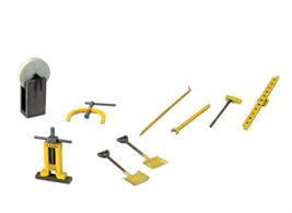 A selection of traditional track maintenance tools, which could be put with the OP-11 Workmen figures.