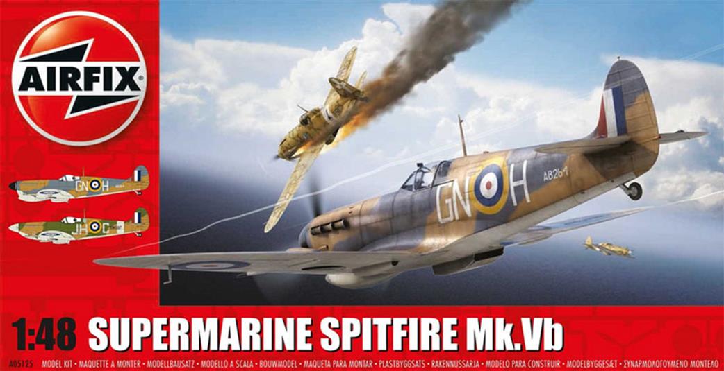 Airfix 1/48 A05125 Supermarine Spitfire MkVB WW2 Fighter Aircraft Kit