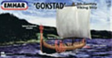 Emhar 1/72 Gokstad 9th Century Viking Ship Kit 9001Glue and paints are required