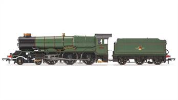 Second release of Hornbys' superb new model of the GWR King class express passenger locomotives.Locomotive 6002, King William IV, was built in July 1927 at Swindon Works and was allocated initially to Plymouth Laira Shed. The Alfloc water treatment was fitted in 1954, with the double chimney being fitted in March 1956. King William IV spent spells at sheds across the Great Western region, from Plymouth Laira, Newton Abbot and Old Oak Common, to Wolverhampton Stafford Road, from where it was withdrawn in September 1962. Sold for scrap to Cox and Danks of Oldbury, King William IV was cut up in February 1963.