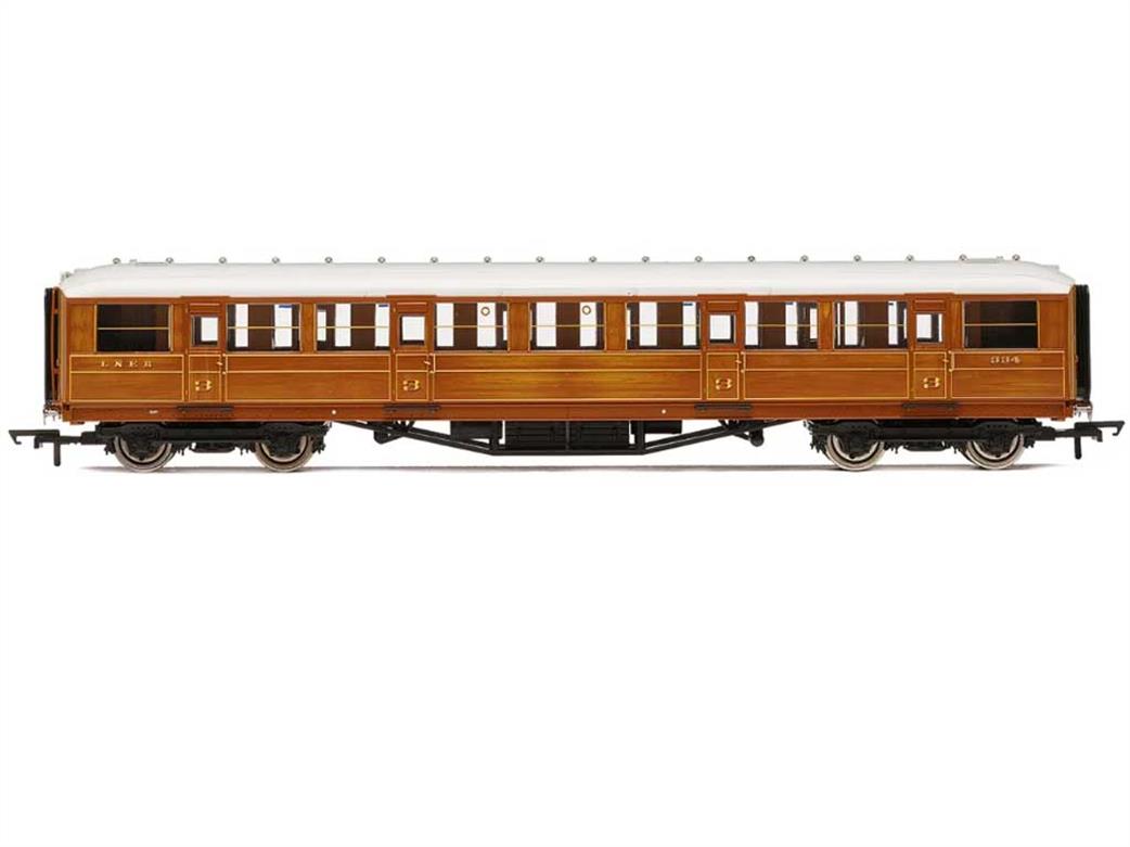 Hornby OO R4828A LNER Gresley Third Class Corridor Coach 334 LNER Varnished Teak