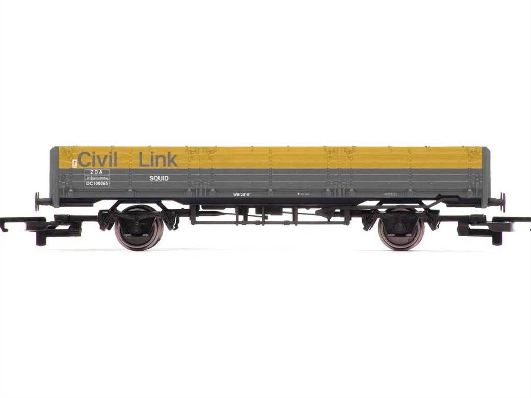 Hornby OO R60230 Railroad BR Civil Engineers ZDA Squid Wagon 100065 Grey & Yellow Civil Link Livery