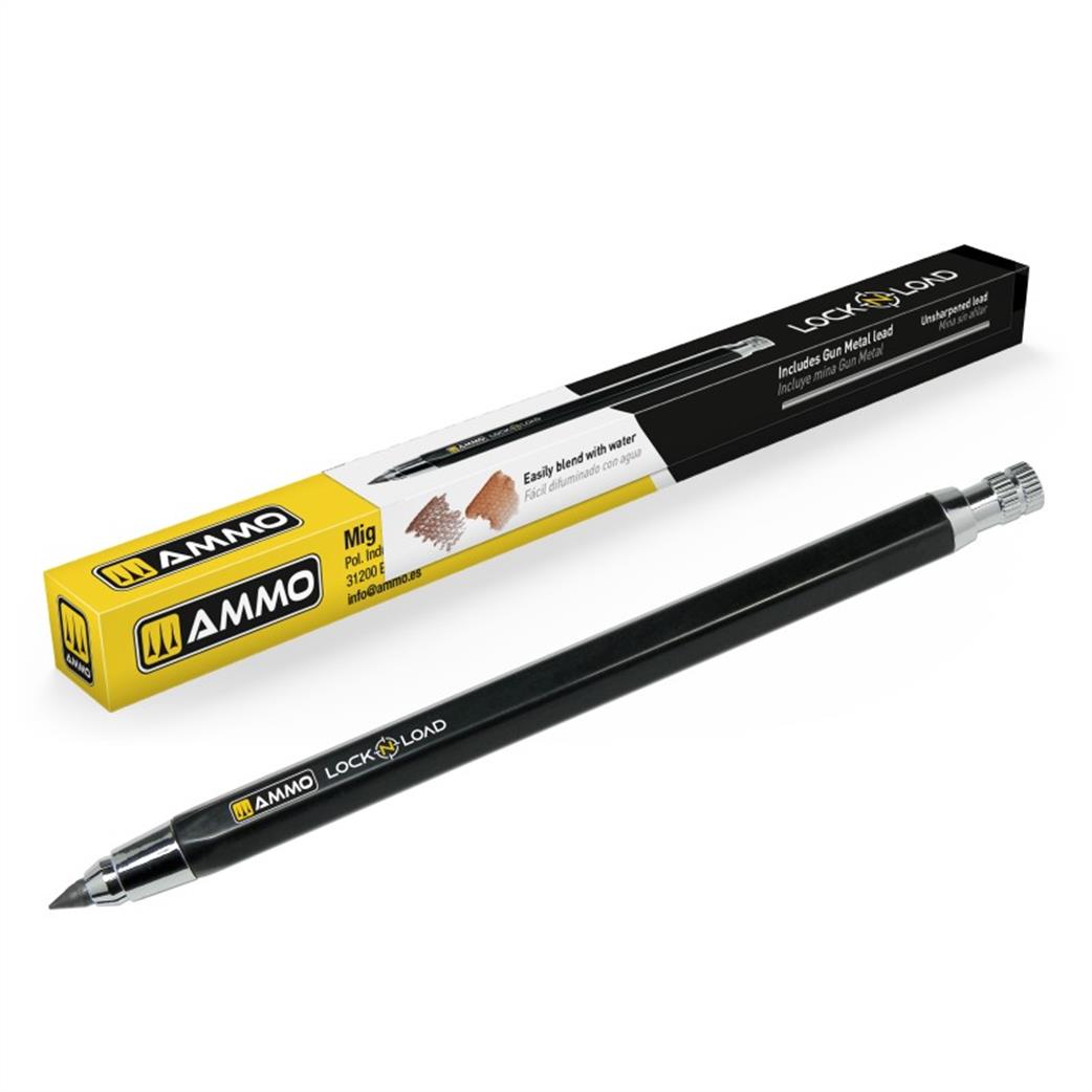 Ammo of Mig Jimenez  A.MIG-8313 LOCK N LOAD Weathering Rechargable Technical Pencil