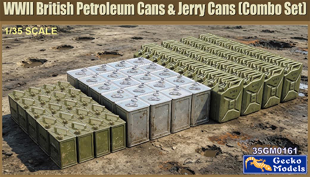 Gecko Models 1/35 35GM0161 WW2 British Petroleum Cans & Jerry Can Combo Set