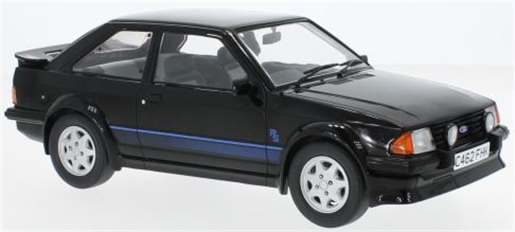 Model Car Group 1/18 18249 Ford Escort Mk3 RS Turbo Black 1985 Model