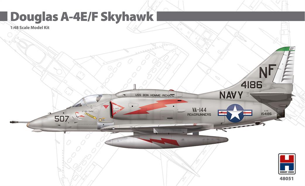 Hobby 2000 1/48 48051 Douglas A-4E/F Skyhawk US Navy Fighter Kit