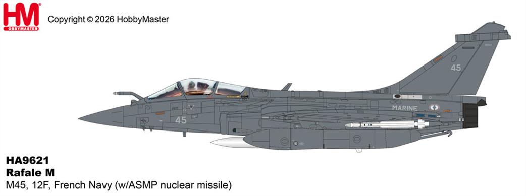 Hobby Master 1/72 HA9621 Rafale M French Navy with ASMP Nuclear Missile