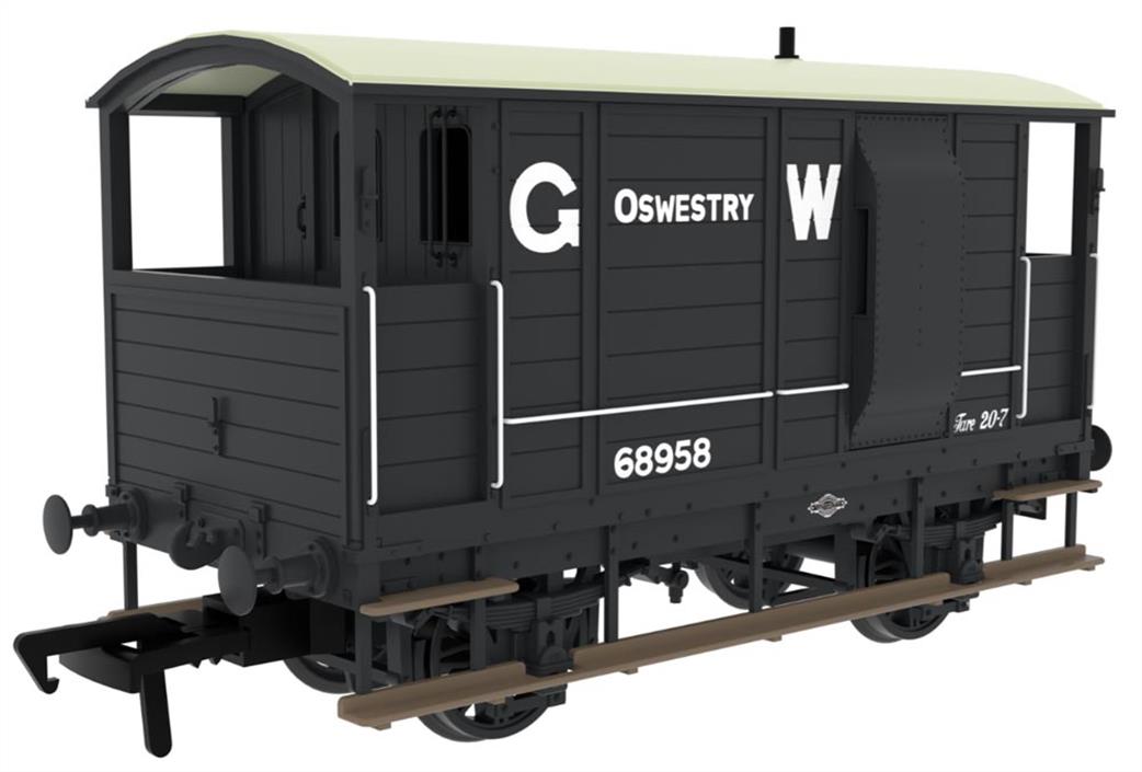 Rapido Trains OO 820013 LSWR / WD 20T Brake Van No. 68958 GWR Grey