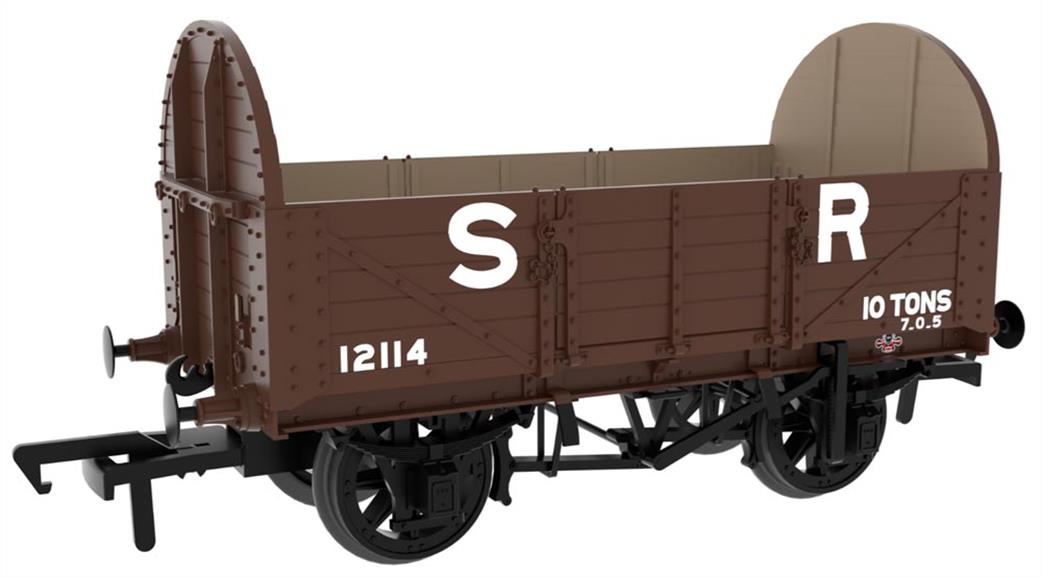 Rapido Trains OO 824017 SER/SECR 5-plank 10 ton open wagon SR Pre-36 Brown No. 12114