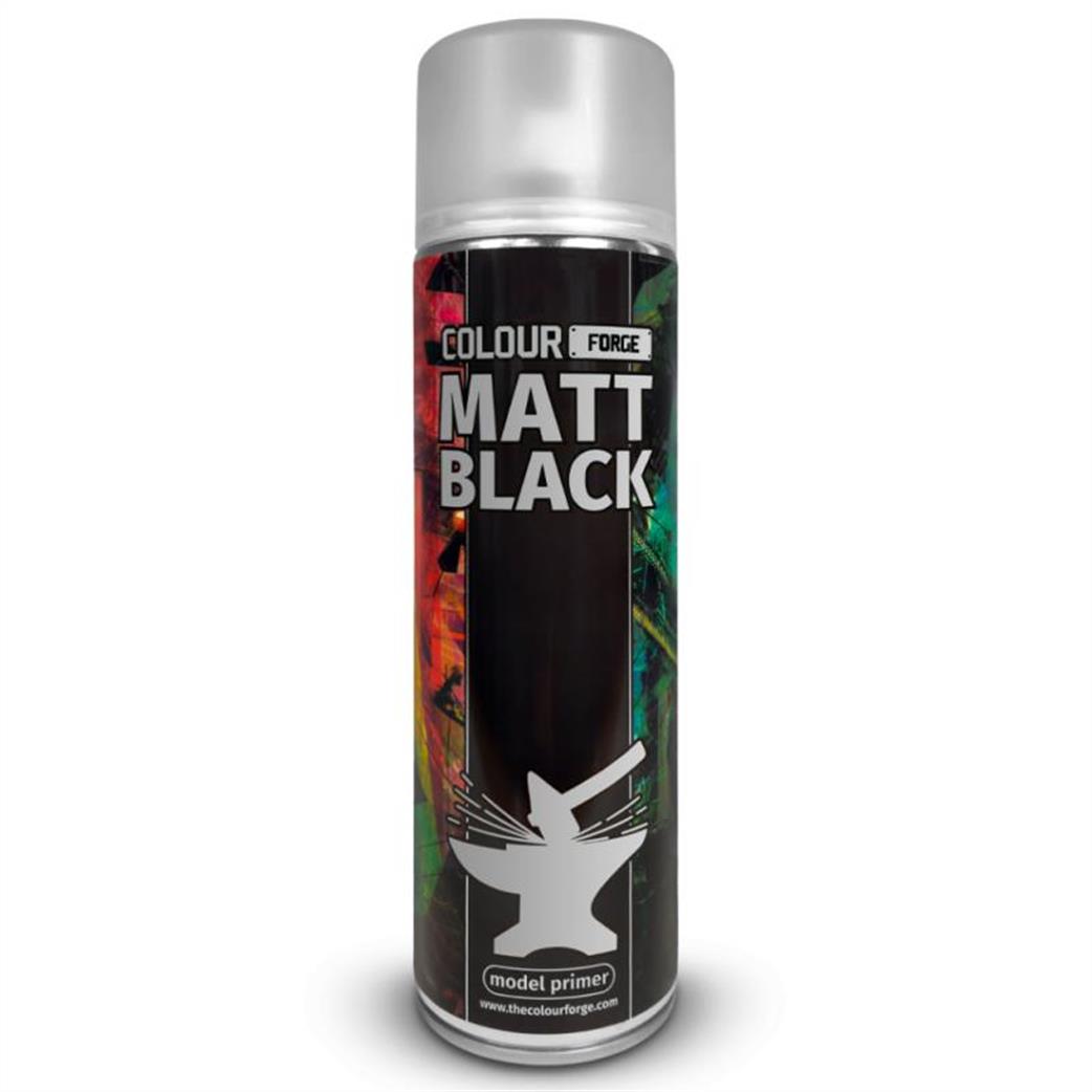 Colour Forge  TCFSPR001 Spray Matt Black Model Primer 500ml can