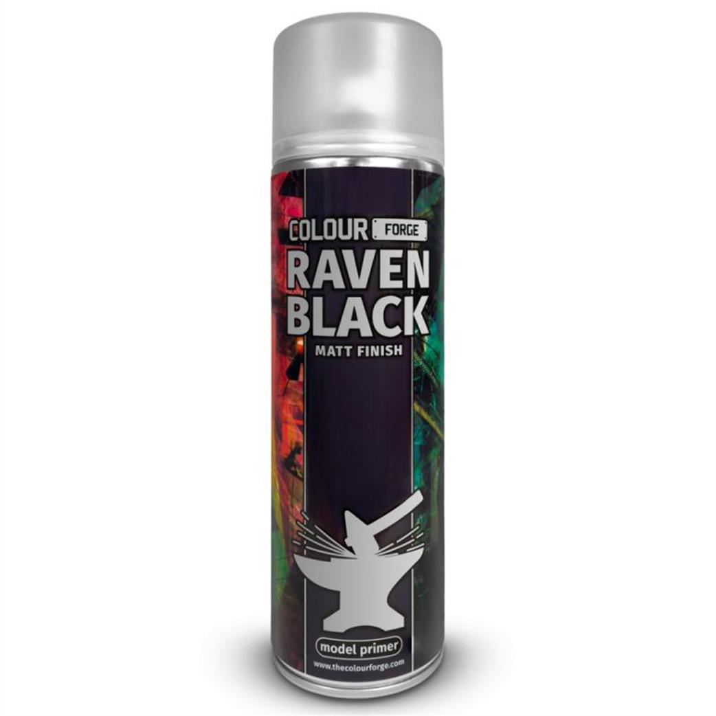 Colour Forge  TCFSPR027 Spray Raven Black 500ml Can