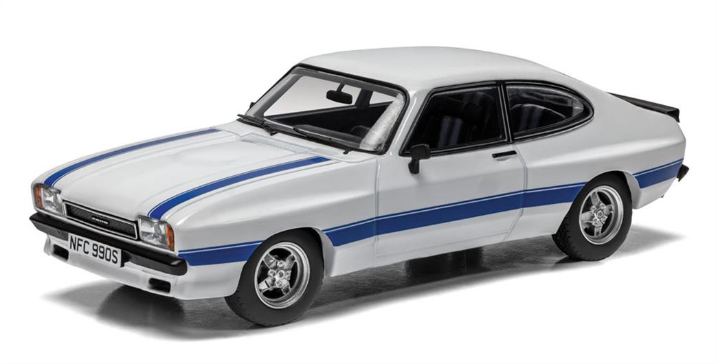 Corgi 1/43 VA15412 Ford Capri Mk2 3.0S X-Pack (Series X) Diamond White Diecast Car Model