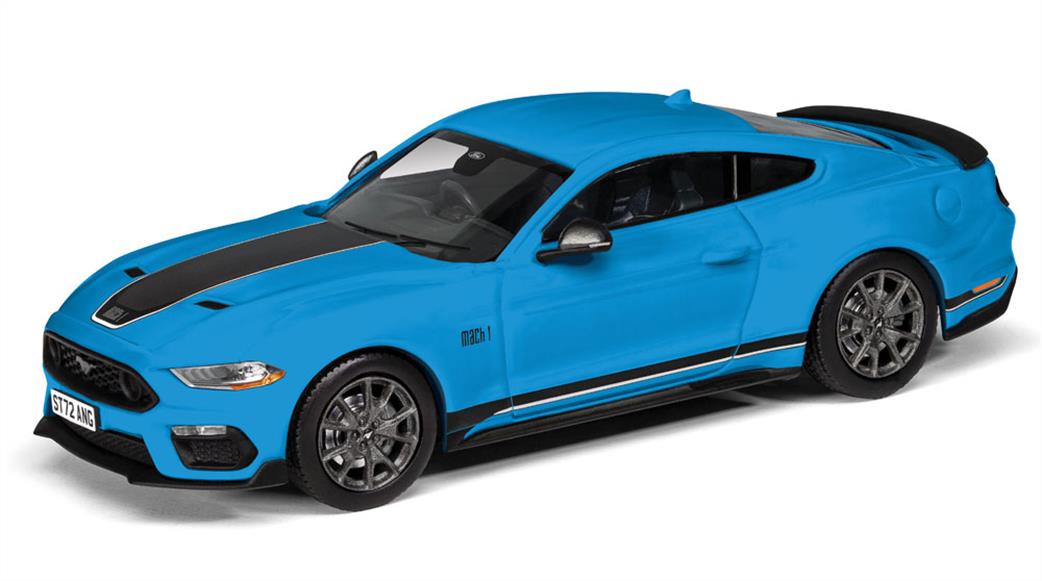 Corgi 1/43 VA15506 Ford Mustang Mach 1 Grabber Blue Diecast Car Model