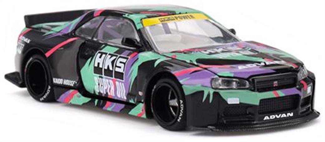 MiniGT 1/64 MGTKHMG280 Nissan Skyline GT-R R34 Kaido Works (V2 Aero) HKS