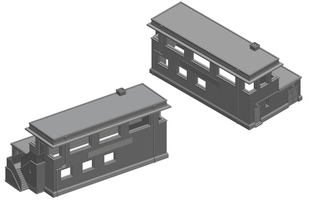 Hornby TT:120 TT9035 Modern Signal Box Ready Painted Resin Building
