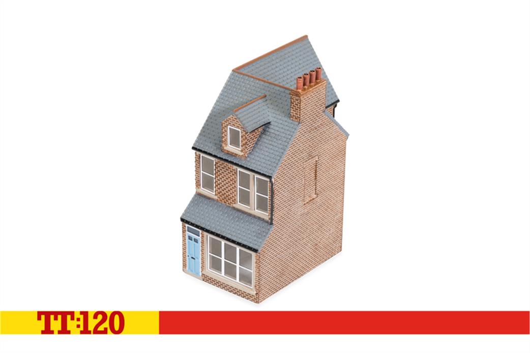 Hornby TT:120 TT9043 Terrace House Middle Left Red Brick Ready Painted Resin Building