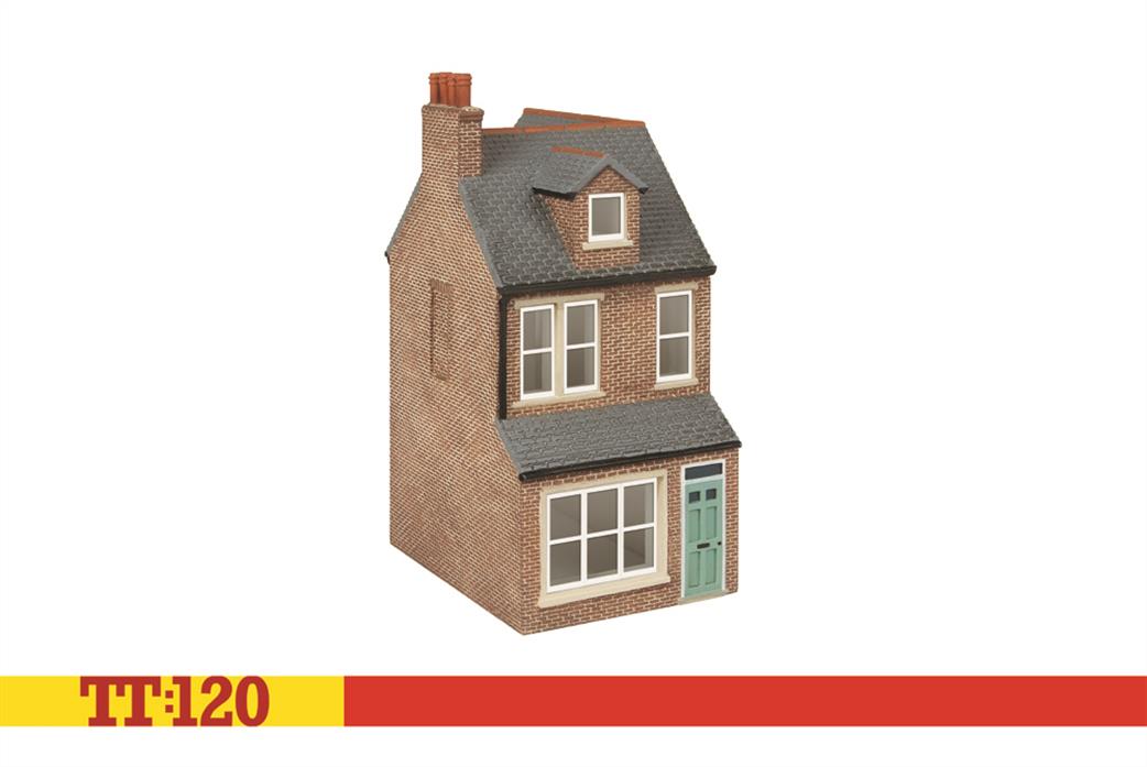 Hornby TT:120 TT9044 Terrace House Middle Right Red Brick Ready Painted Resin Building