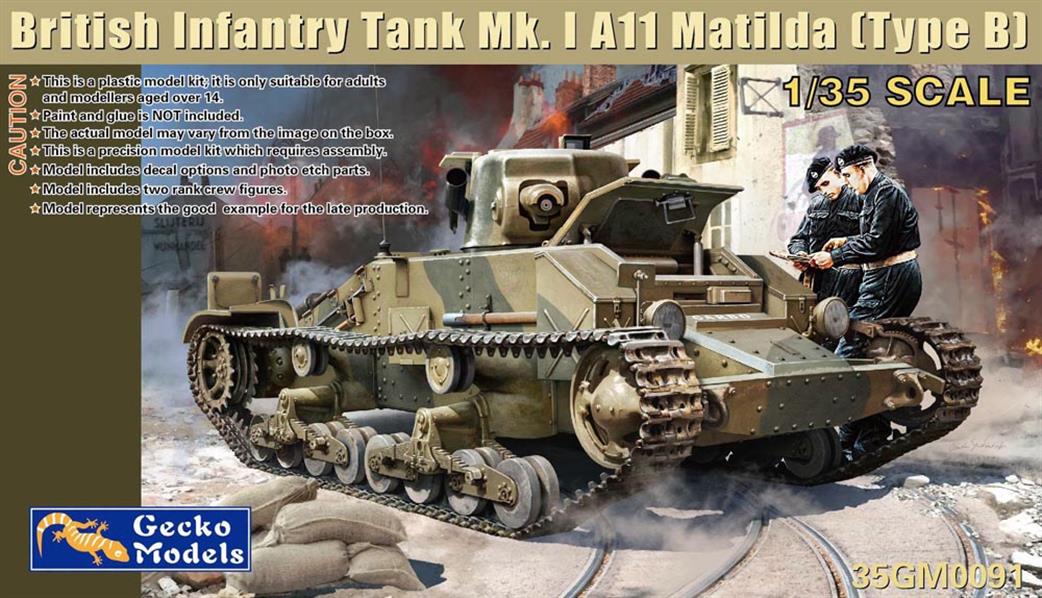 Gecko Models 1/35 35GM0091 British Army Infantry Tank Mk1 A11 Matilda Type B Kit