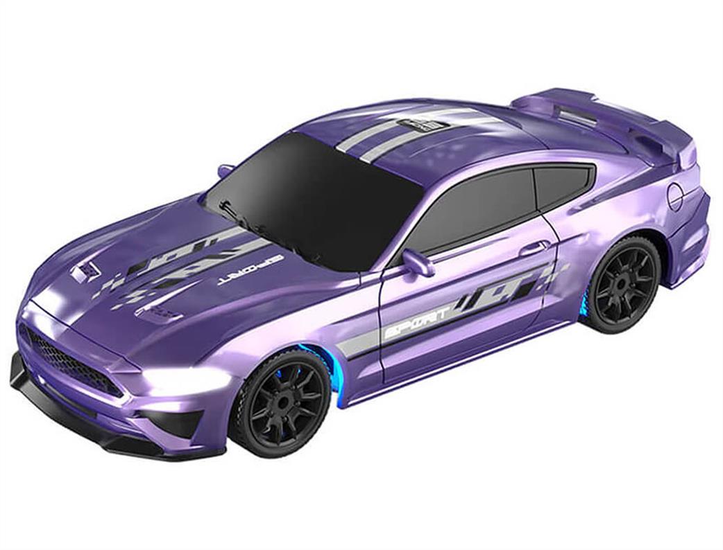 E-Zee Rc 1/43 EZ-8500EPU Lightning GTR Purple 4wd Drift Car w/Gyro & Lights RTR