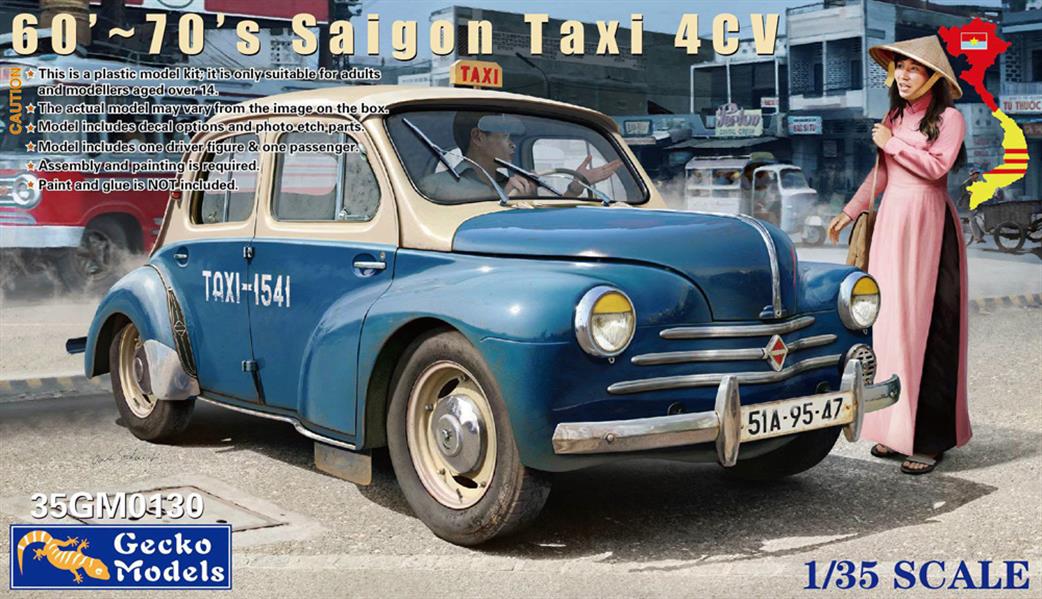 Gecko Models 1/35 35GM0130 60 -70's Saigon Taxi 4CV Car Kit
