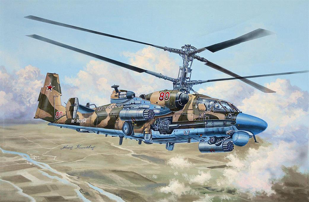 Trumpeter 1/35 05119 Kamov Ka-52 Aligator Hokum B Scout Helicopter Plastic Kit