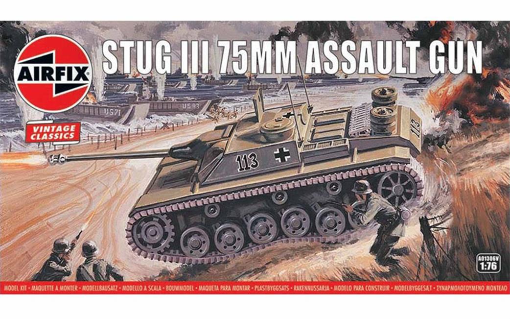 Airfix 1/76 A01306V German Stug 75mm Assault Gun WW2 Plastic kit