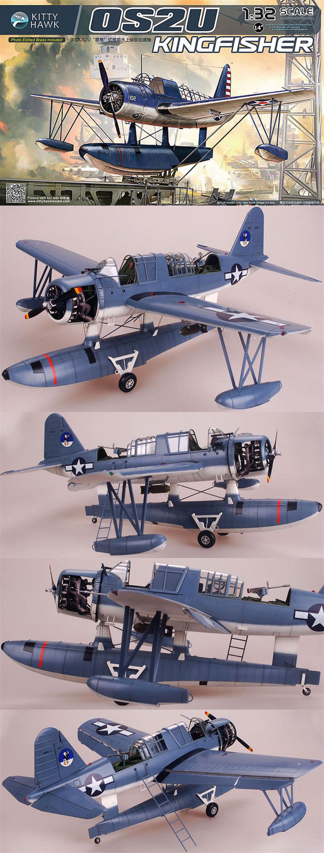 Kitty Hawk 1/32 32016 OS2-U Kingfisher US Navy WW2 Plastic Kit