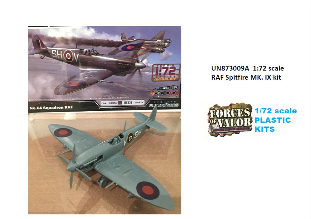 Unimax Forces of Valor 1/72 UN873009A RAF Spitfire Mk1X RAF 1942 Plastic Kit