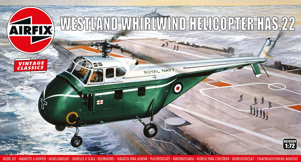 Airfix 1/72 A02056V Westland Whirlwind Helicopter Vintage Classic Kit