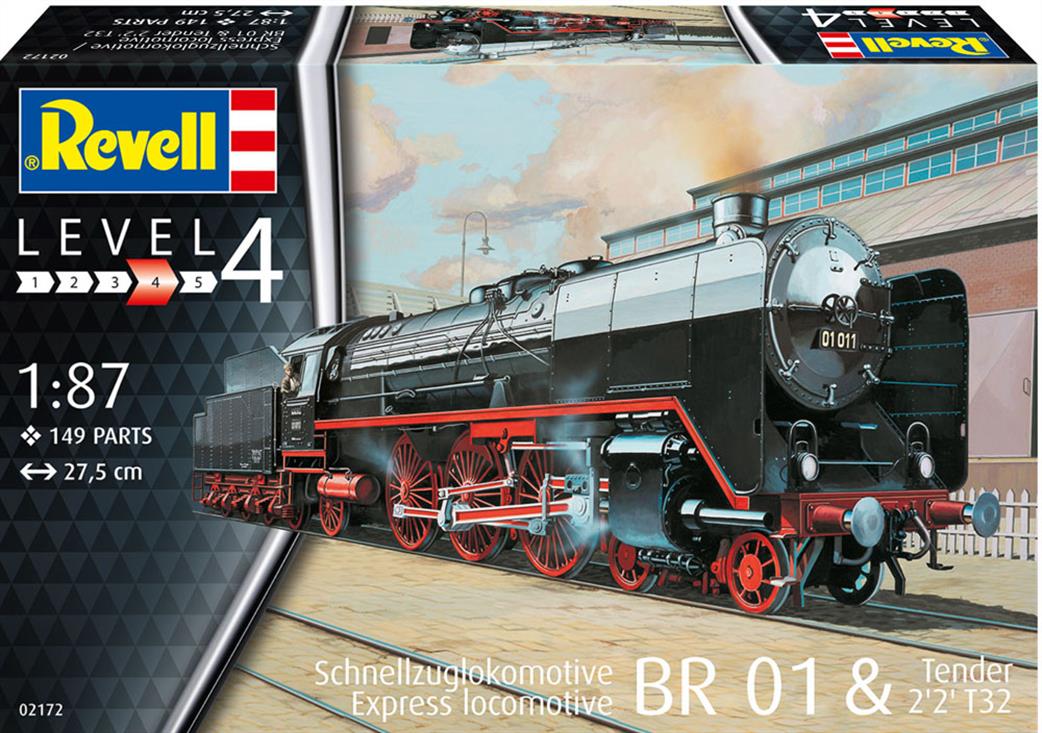 Revell 02172 Express Loco BR01 with Tender 2'2'T32 Kit 1/87