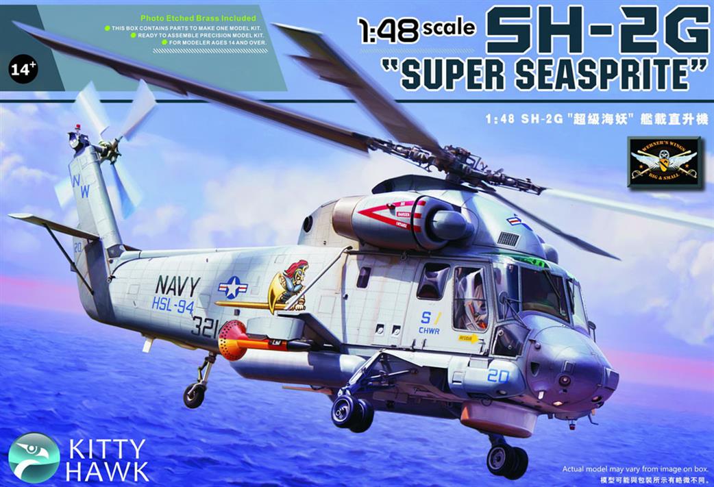 Kitty Hawk KH80126 Kaman SH-2G Super Seasprite Helicopter Kit 1/48