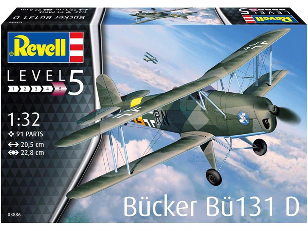 Revell 1/32 03886 Bucker Bu131D Aircraft Kit
