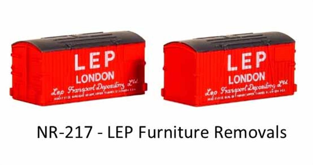 Peco NR-217 LEP Furniture Removals Containers pack of 2 N