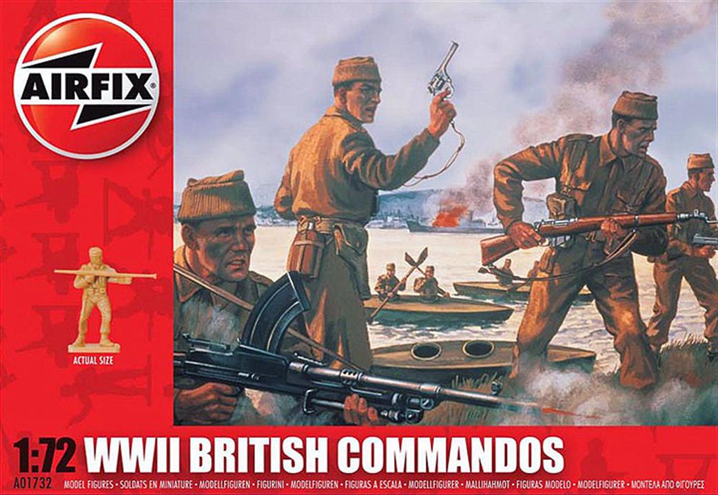 Airfix 1/72 01732 British Commandos Plastic Figure Pack