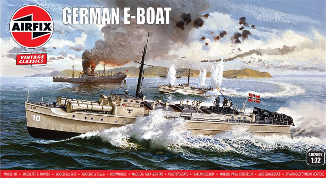 Airfix 1/72 A10280V German WW2 E Boat S Boat Vintage Classic Kit