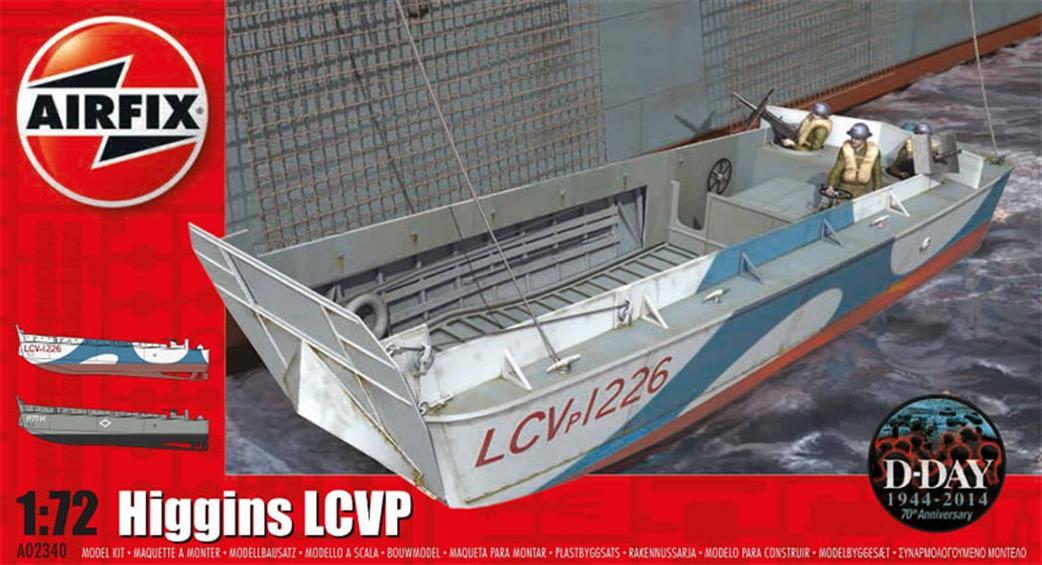 Airfix 1/72 A02340 Allied Higgins LCVP WW2 Landing Craft Kit