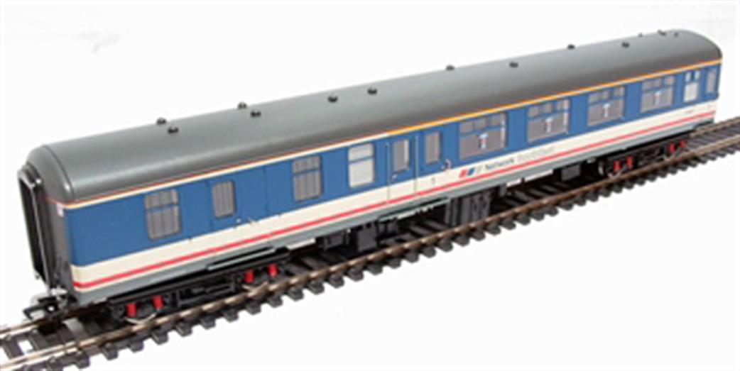 Bachmann 39-402 BR MK2 BFK 1st Class Brake Corridor Coach, Running Number 17040 in BR Network South East' Blue, Grey & Red Stripe Livery OO
