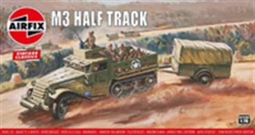Airfix A02318V 1/76 Scale  White M3 HalfTrack Personnel Carrier -US Army