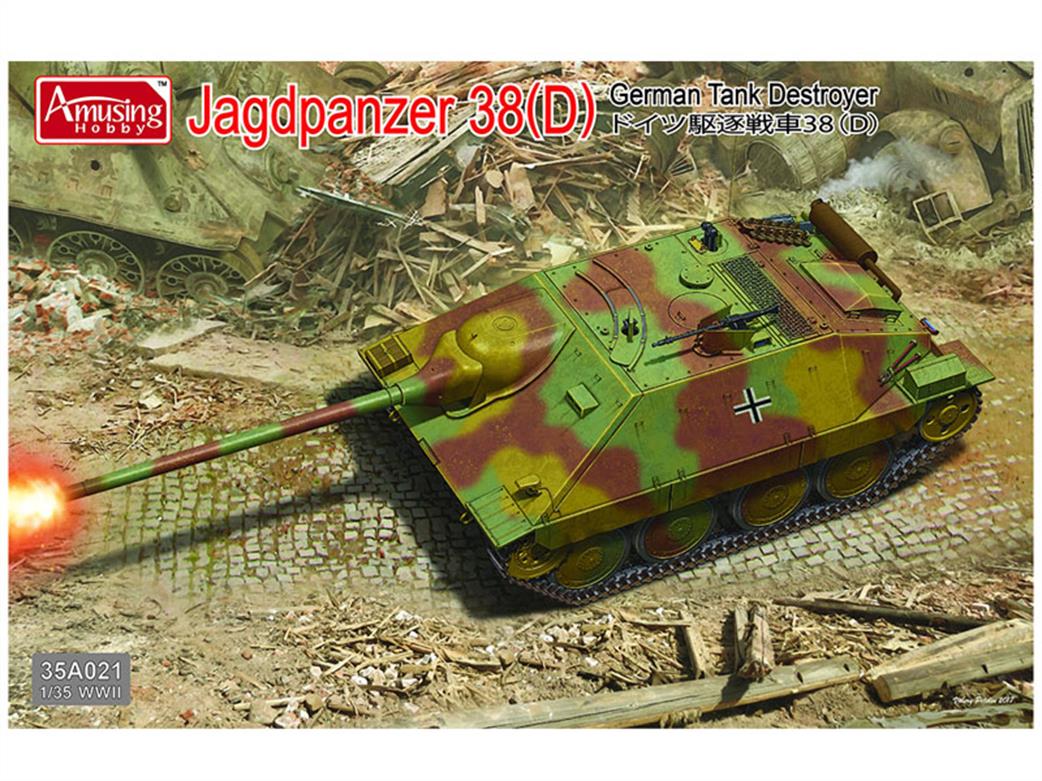 Amusing Hobby 1/35 35A021 Jagdpanzer 38D German WW2 Tank Plastic Kit