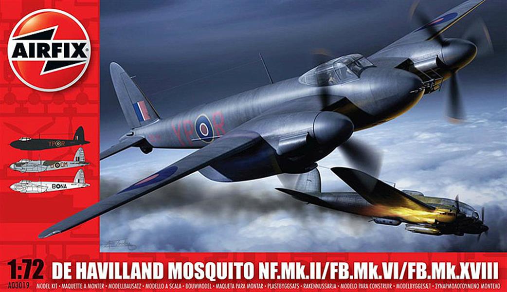 Airfix 1/72 A03019 DH Mosquito Fighter Bomber Kit