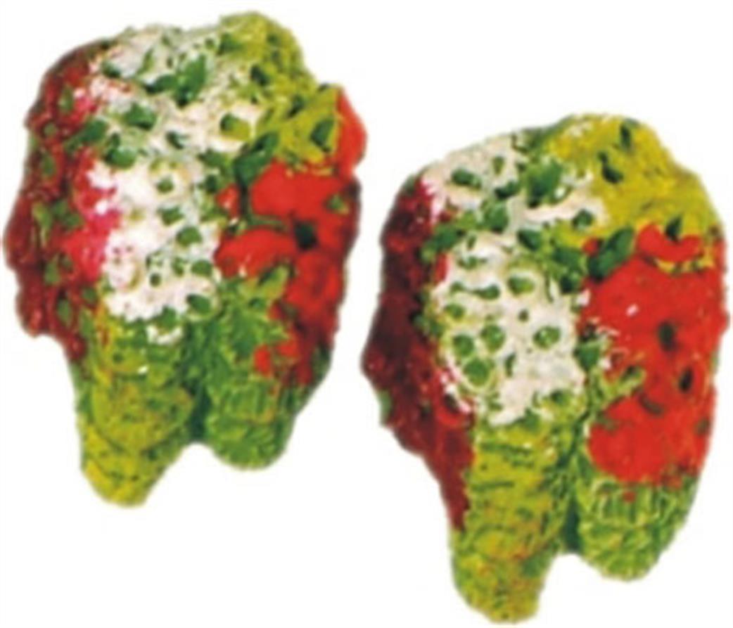 Harburn Hamlet OO SS314 Two floral baskets for wall fixing